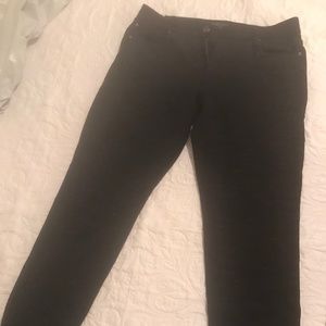 MOTHER denim the trainer black joggers size 28